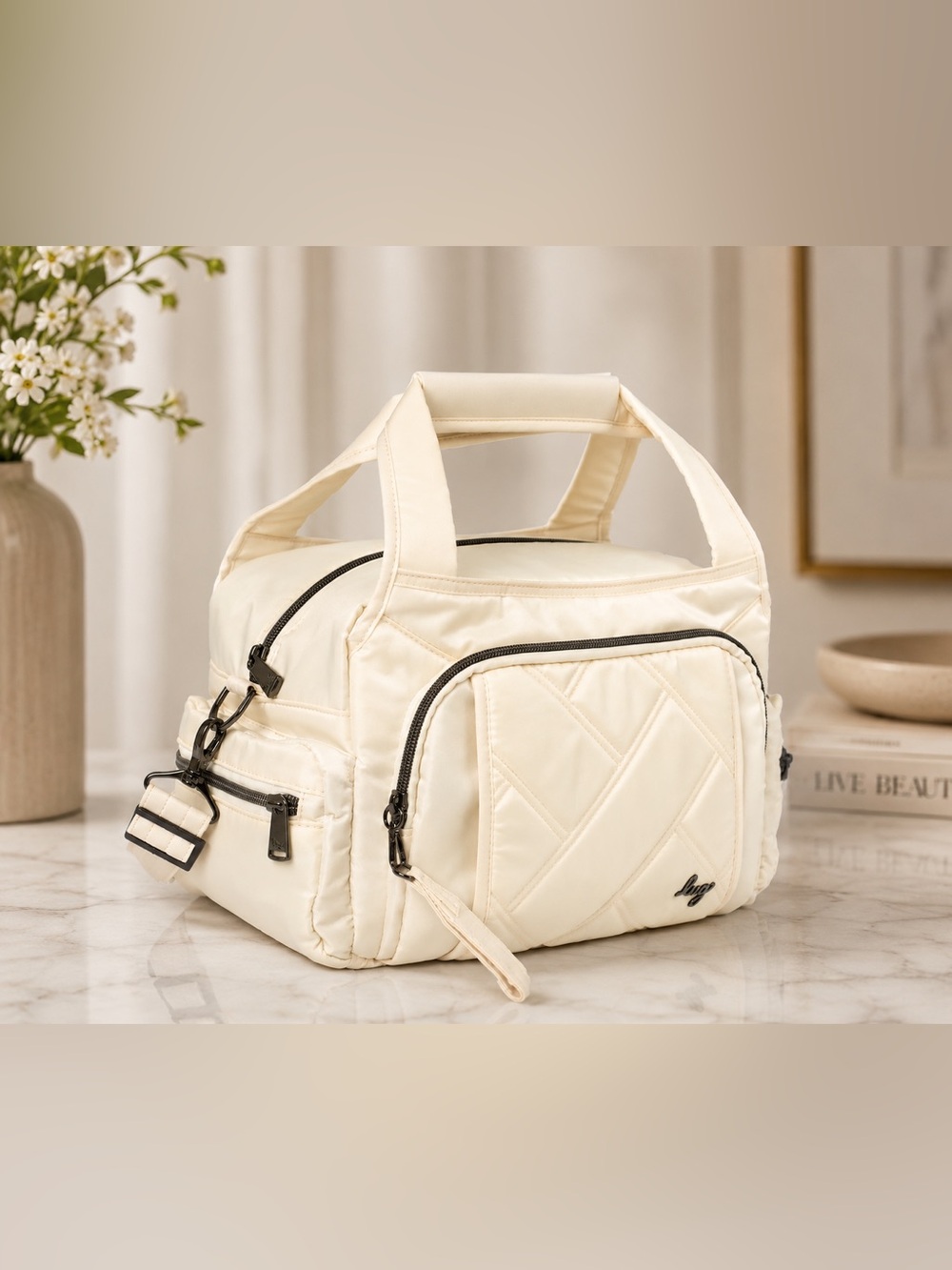 LUG ✨RARE✨Champagne 🥂Convertible Crossbody Purse GORGEOUS!!